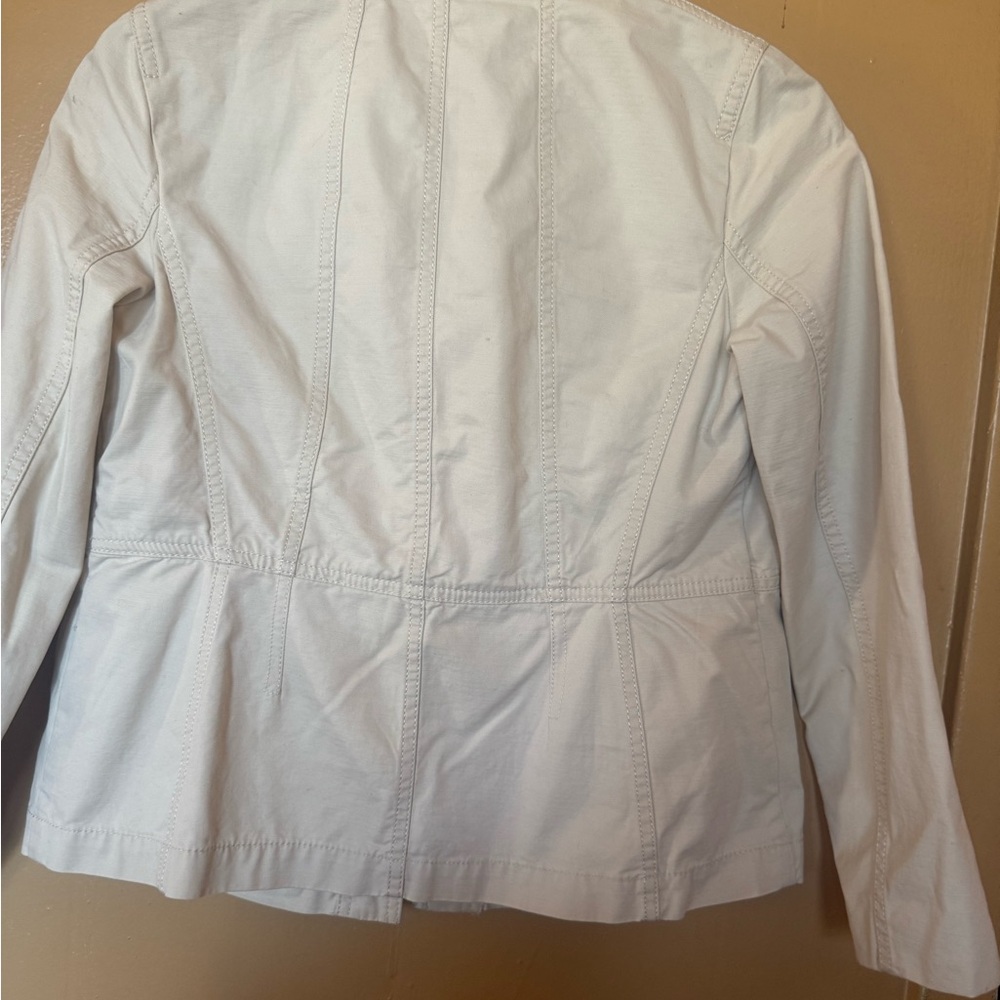 Talbots Cream Button-Up Utility Jacket - Picture 4 of 4